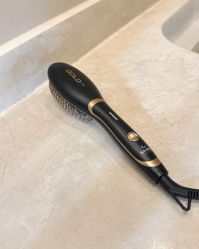Escova Alisadora GA.MA Italy Gold Ion Mini Bivolt