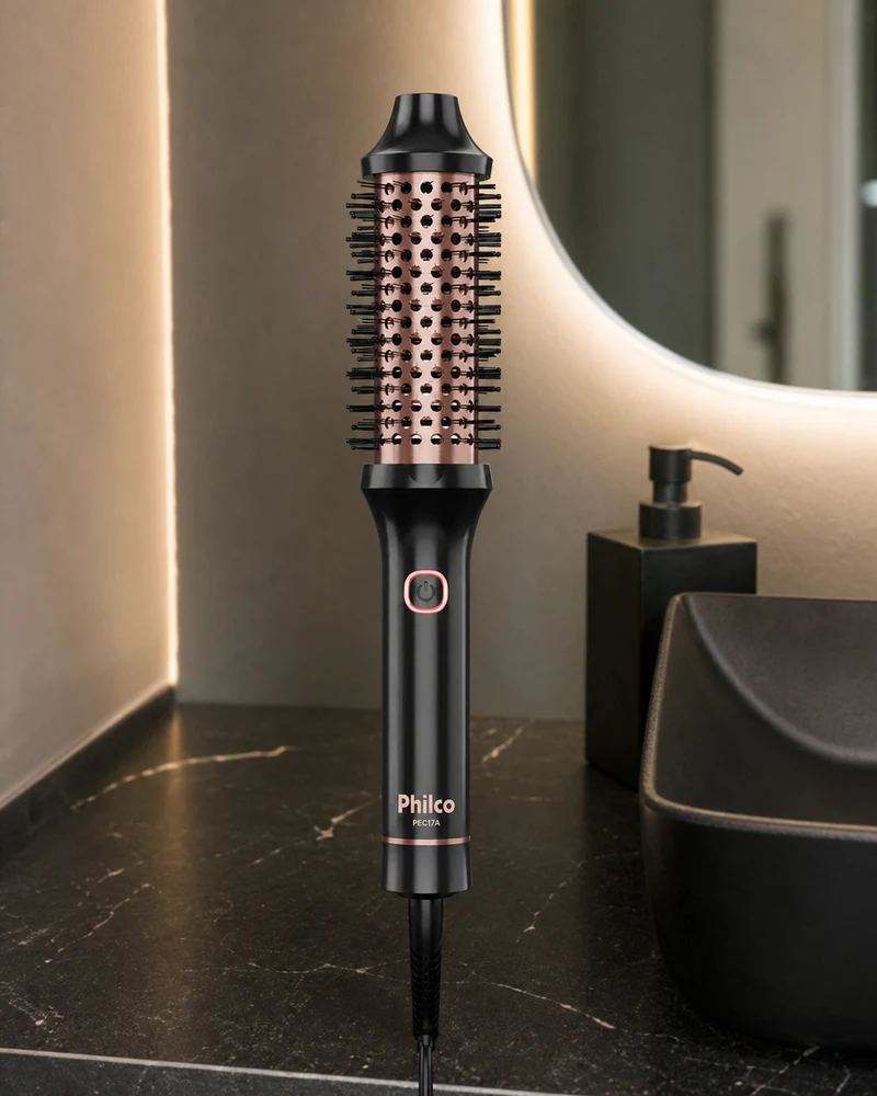 Escova Modeladora Philco Íon Tourmaline PEC17A 75W Bivolt