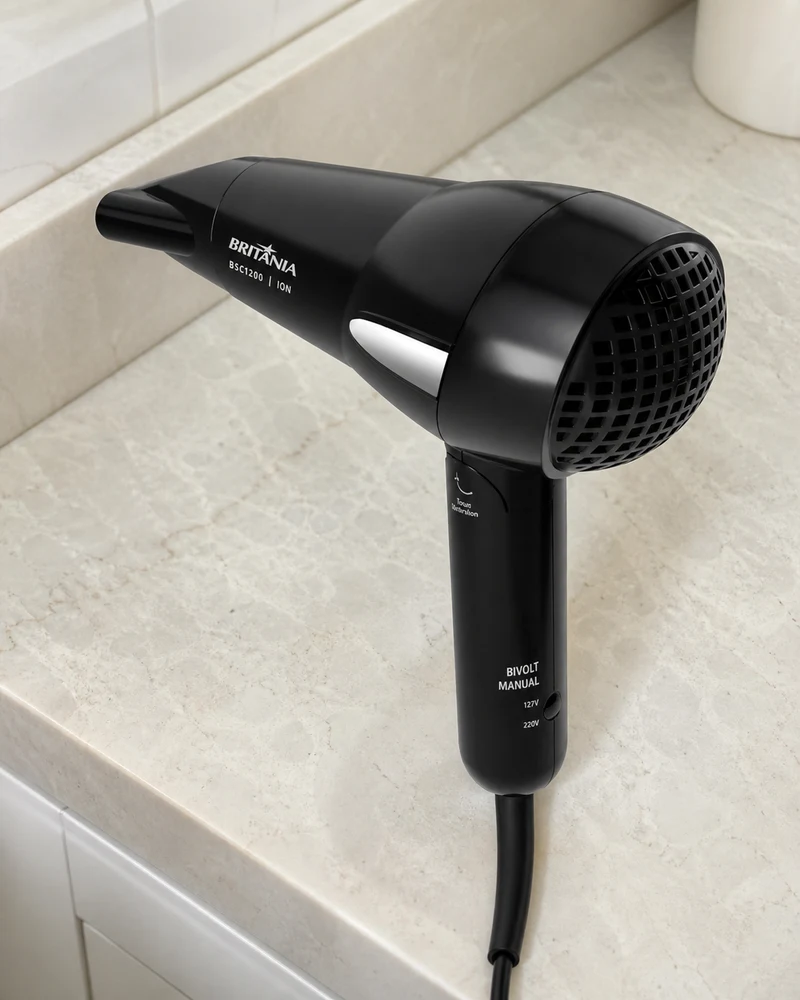 Secador Britânia BSC1200 Íon Tourmaline 1200W Bivolt Automático