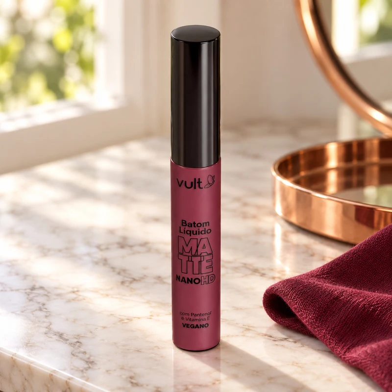 Batom Líquido Vult Matte Nano HD Rosa Vintage 5 ml